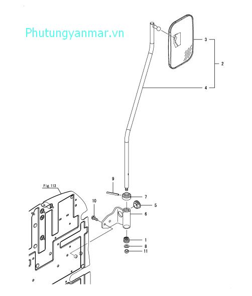 Gương chiếu hậu (phải)